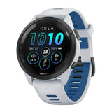 Garmin Forerunner 265 Black Bezel with Whitestone Case GPS Smartwatch (Whitestone and Tidal Blue)