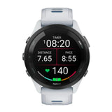 Garmin Forerunner 265 Black Bezel with Whitestone Case GPS Smartwatch (Whitestone and Tidal Blue)