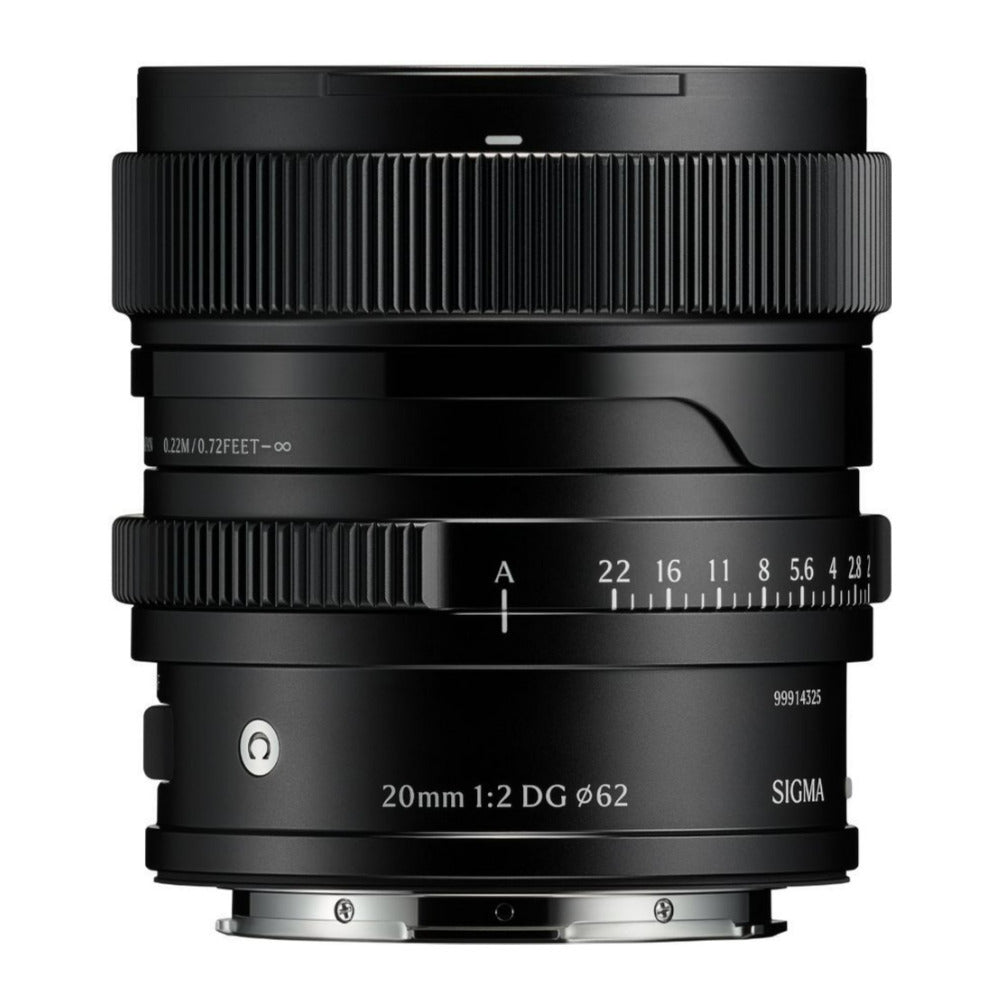 Sigma 20mm F2 DG Full-Frame Contemporary Lens with Manual Aperture Ring (Black, L Mount)