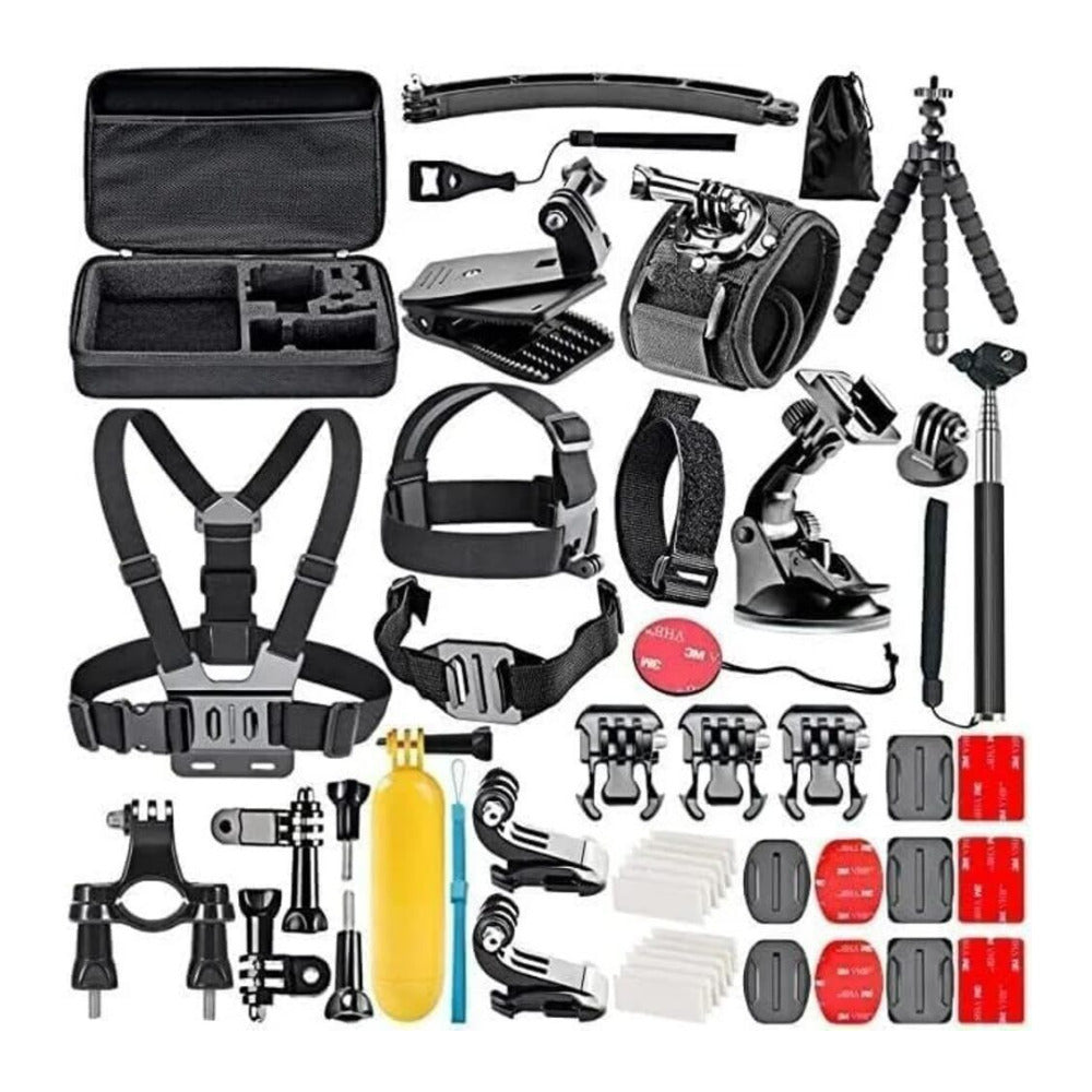 Izonix 50 In 1 Action Camera Accessory Kit with a Large Waterproof Carry Case (Open Box)
