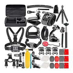 Izonix 50 In 1 Action Camera Accessory Kit with a Large Waterproof Carry Case (Open Box)