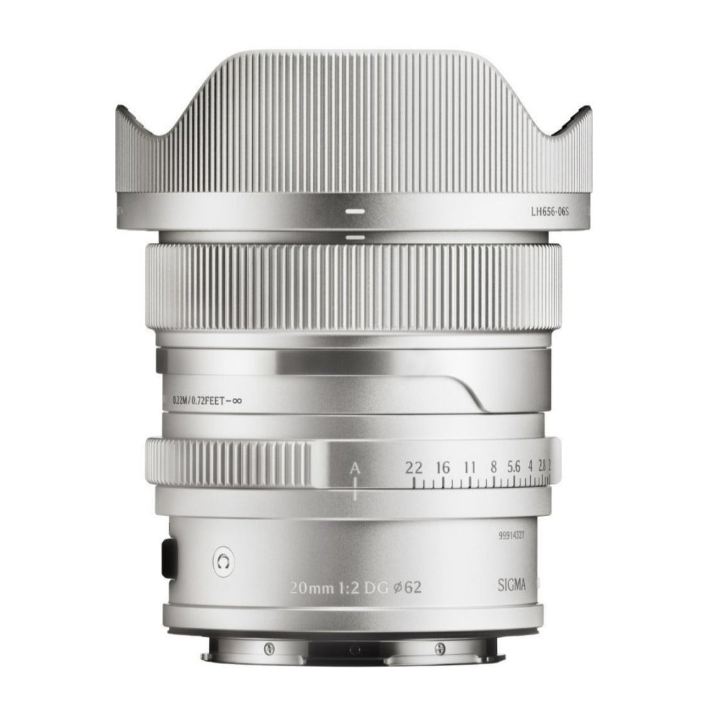 Sigma 20mm F2 DG Full-Frame Contemporary Lens with Manual Aperture Ring (Silver, L Mount)
