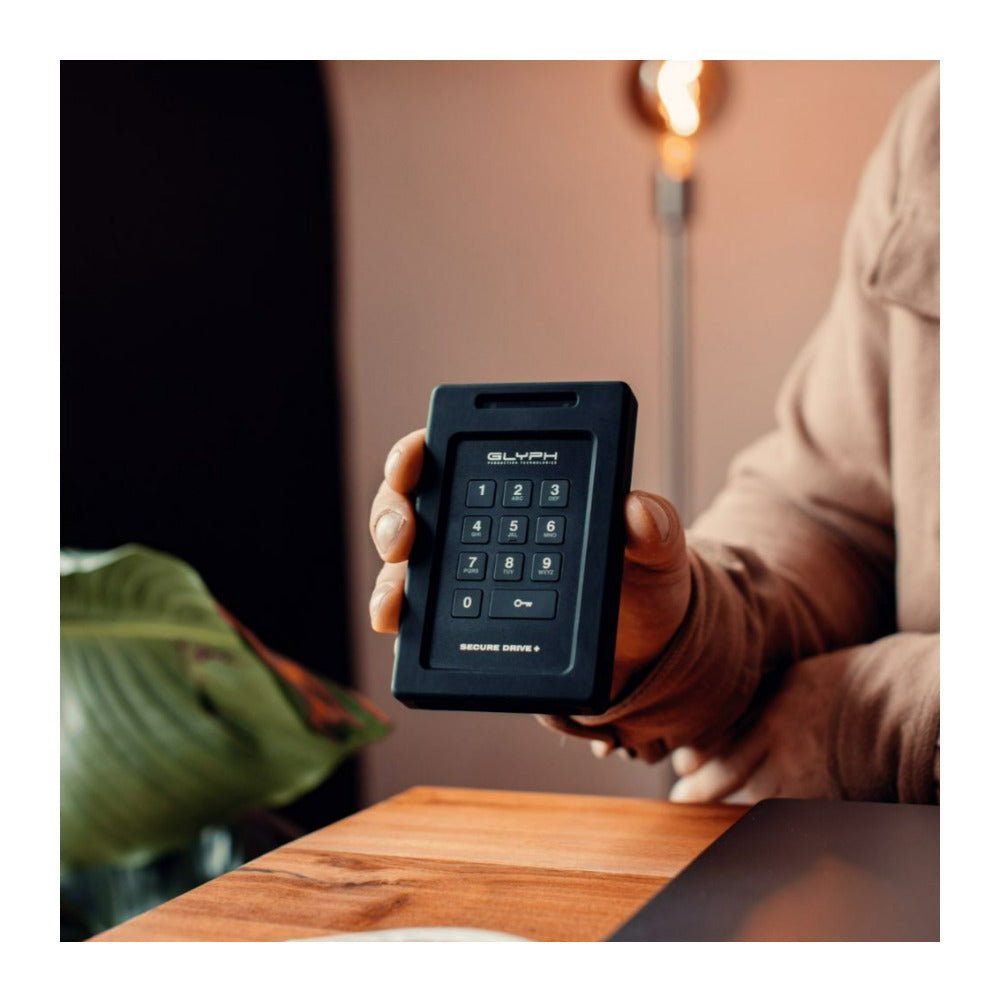 Glyph SecureDrive Plus Encrypted, Rugged, Portable Bus-Powered 4TB Solid State Drive with Keypad