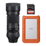 Sigma 100-400mm F5-6.3 DG DN OS Contemporary Lens for Fujifilm X Mount and Hard Drive Bundle