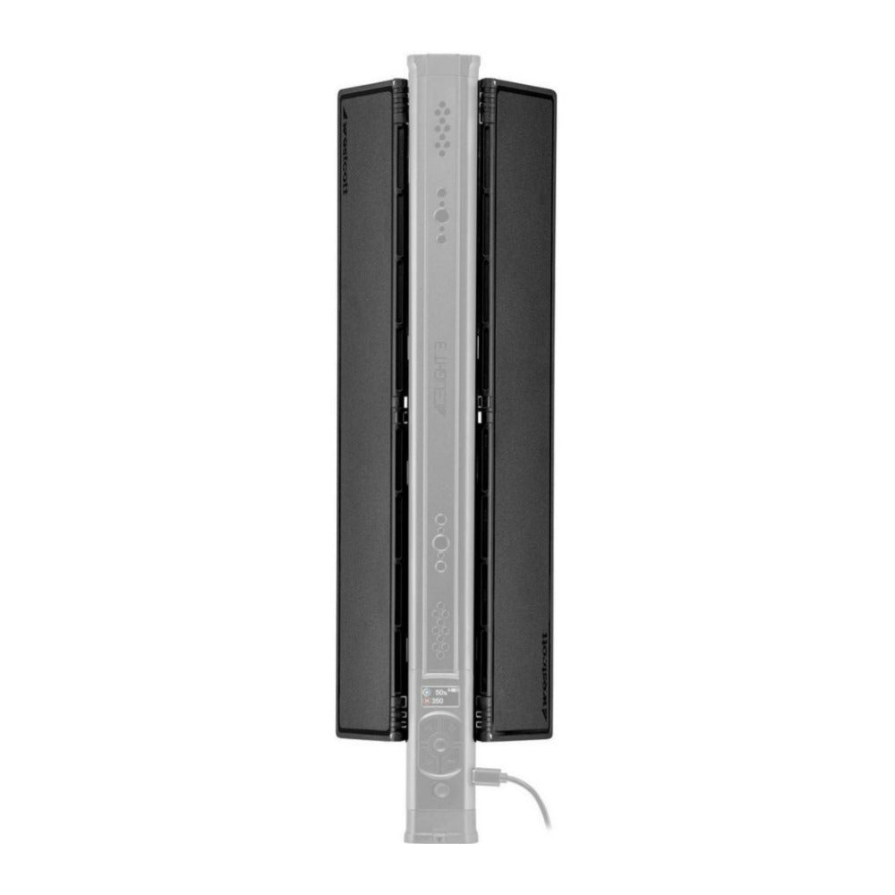 Westcott Ice Light 3 Compact Travel Ready Slide and Lock Black Barndoors (Open Box)