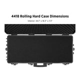 Westcott 4418 Weather-Resistant 44 x 18-Inch Rolling Hard Case with Foam Insert (Black)