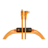 Tether Tools TetherPro Optima 10G 15 Feet Straight to Right Angle Cable (High Visibility Orange)