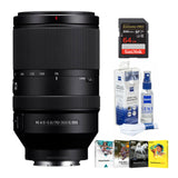 Sony FE 70-300mm f/4.5-5.6 G OSS E-Mount Telephoto Zoom Lens with Software Suite Bundle