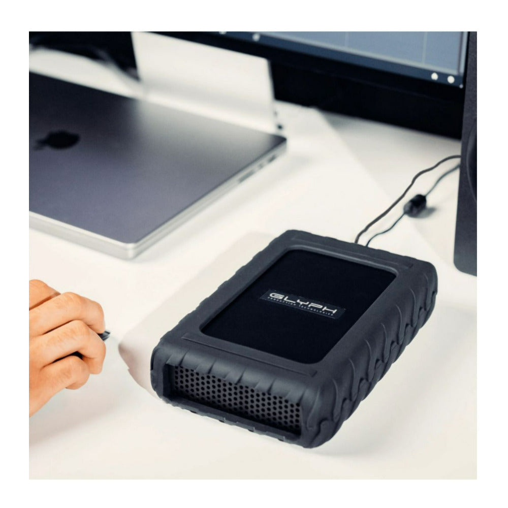 Glyph Blackbox PRO 7200 RPM USB-C 3.1 260 MBPS Speeds Silicone Enclosure Hard Drive for Backup (2TB)