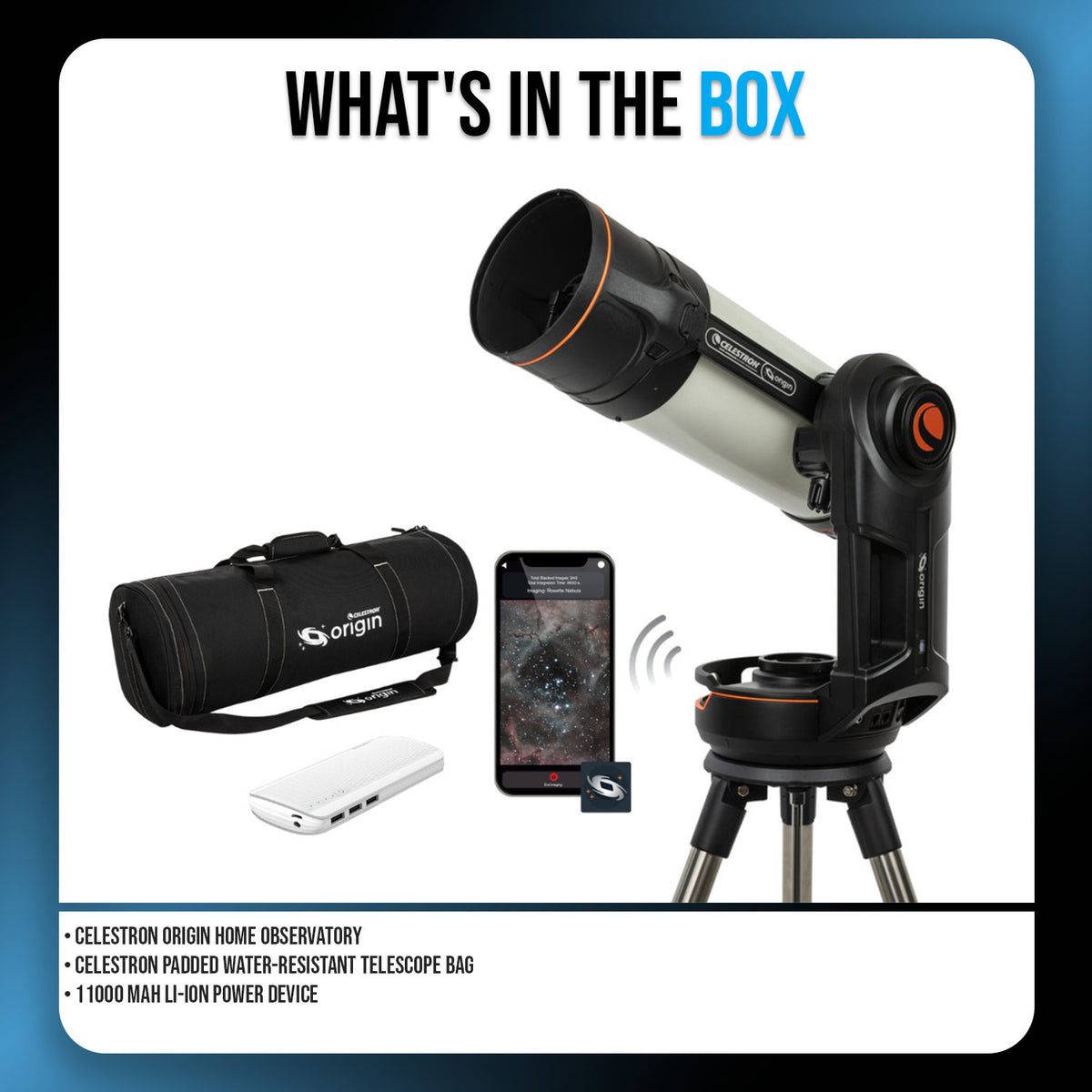 Celestron Origin Mark II Home Observatory with Rowe-Ackermann Schmidt Astrograph Optical Tech Bundle