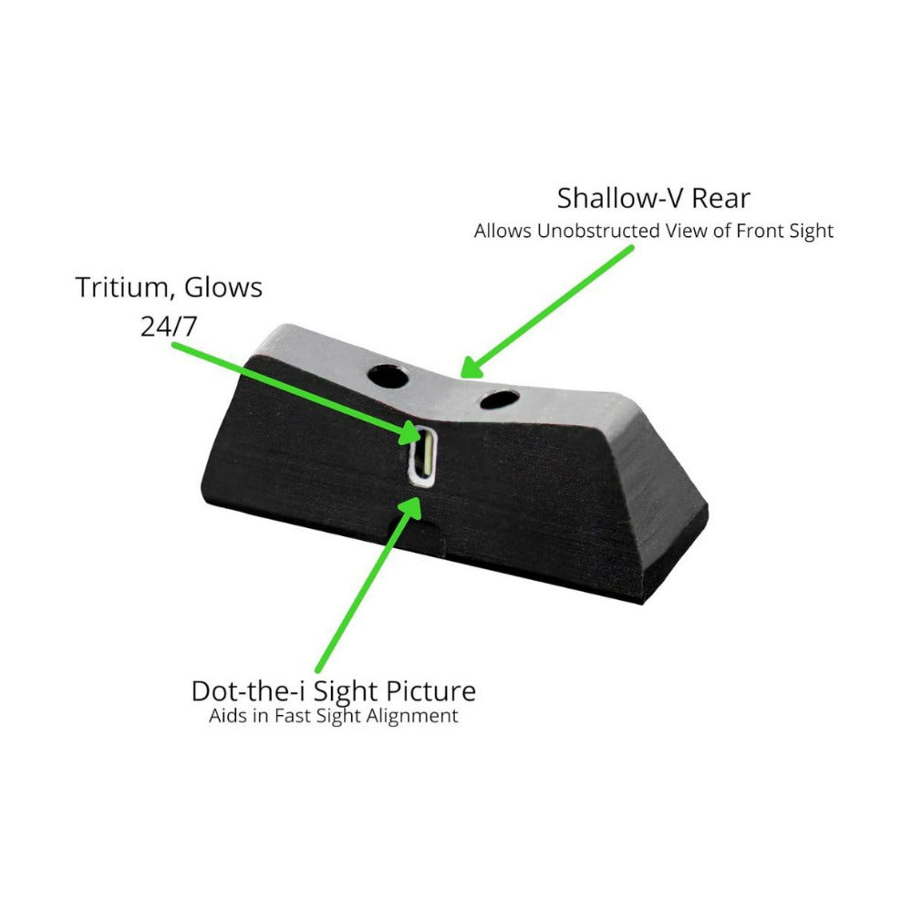 XS SIGHTS DXT2 Big Dot Tritium Front and Rear Night Sight for Glock 42, 43, 43X, and 48 (Orange)