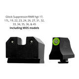 XS Sights R3D Tritium Night Sights with Photoluminescent Glow Dot for Glocks (Green)