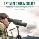 Vortex Viper HD 11 to 33 x 50mm Straight Spotting Scope with Lightweight Design with Tripod Bundle