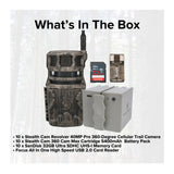 Stealth Cam Revolver 40MP 360-Degree Cellular Trail Camera with 0.25-Inch Mount (10-Pack) Bundle