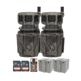 Stealth Cam Revolver 36MP 360-Degree Cellular Trail Camera (2-Pack) and Battery (2-Pack) Bundle