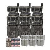 Stealth Cam Revolver 36MP 360-Degree Cellular Trail Camera (6-Pack) and Battery (6-Pack) Bundle