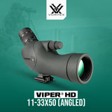 Vortex Viper HD 11 to 33 x 50mm Angled Spotting Scope with Lightweight Design with Tripod Bundle