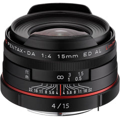 Pentax smc DA 15mm f/4 ED AL Limited Edition Camera Lens (Black)