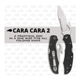 Spyderco Cara Cara 2 CombinationEdge Black Knife with Emerson Opener