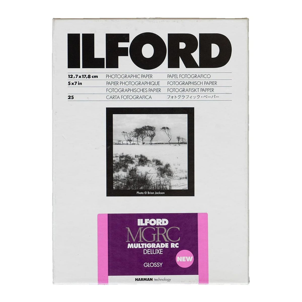 Ilford Multigrade RC Deluxe Glossy Black and White Photo Paper with Advanced Toning (25 Sheets)
