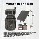 Stealth Cam Revolver 36MP 360-Degree Cellular Trail Camera with Multi-Pivot Mounting Post Bundle