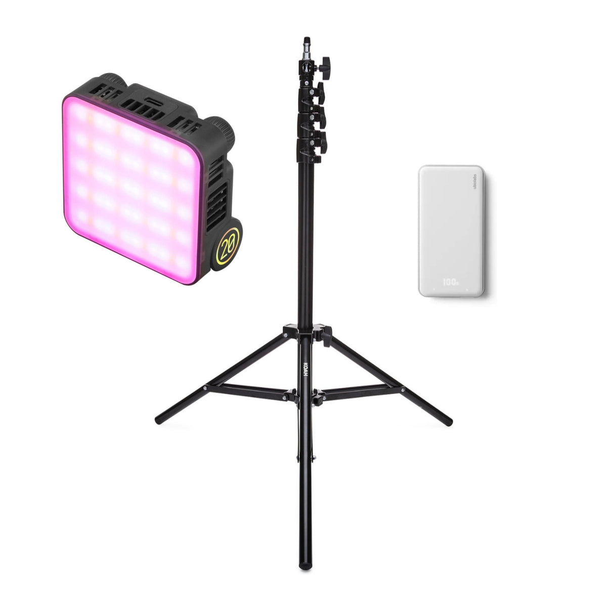Zhiyun FIVERAY M20C RGB LED Light (Combo Version) with Stand for Ring Light Kit Bundle