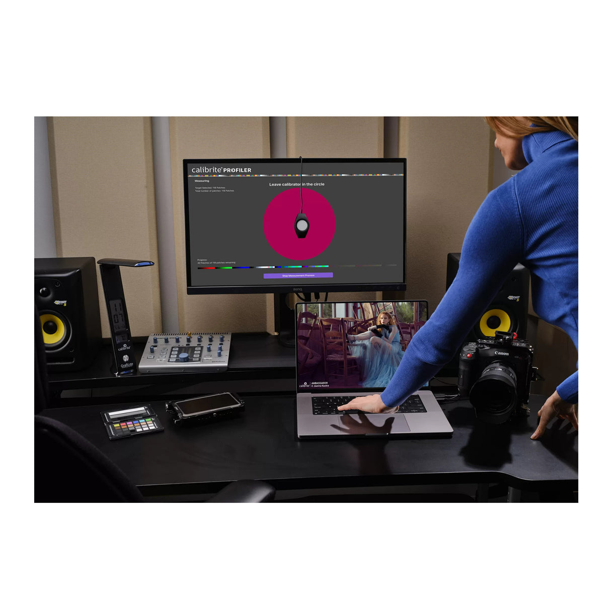 Calibrite Display Plus HL Colorimeter with Calibrite Profiler Software for Image and Video Editing