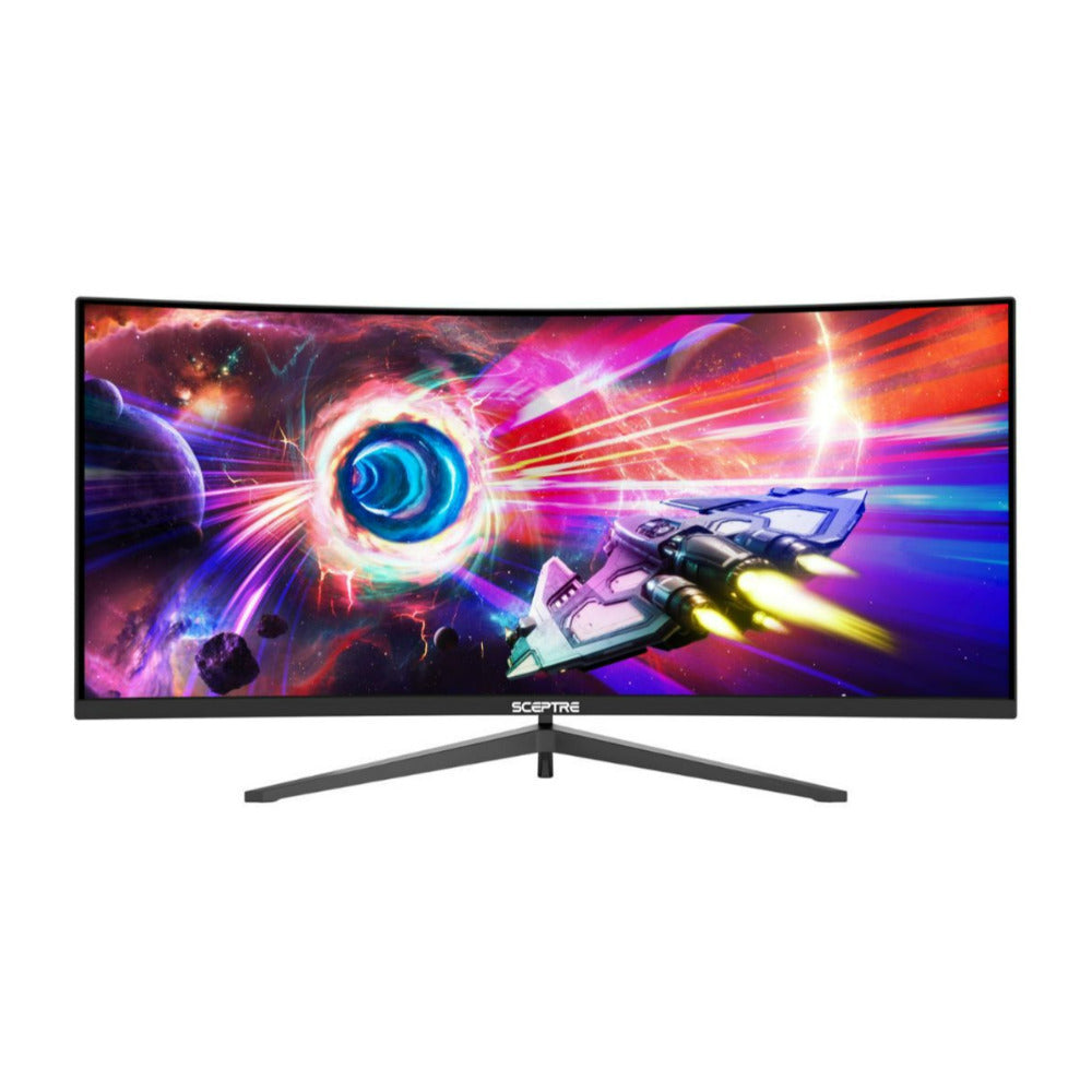 Sceptre C345B-QUT168 34-Inch Ultrawide Curved QHD 165Hz Gaming Monitor with 1500R Curvature (Black)