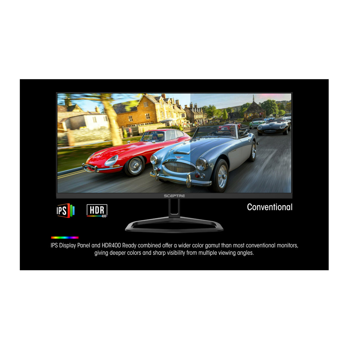 Sceptre E305B-FU200T 30-Inch Ultrawide 210Hz Full HD IPS Monitor with AMD FreeSync (Black)