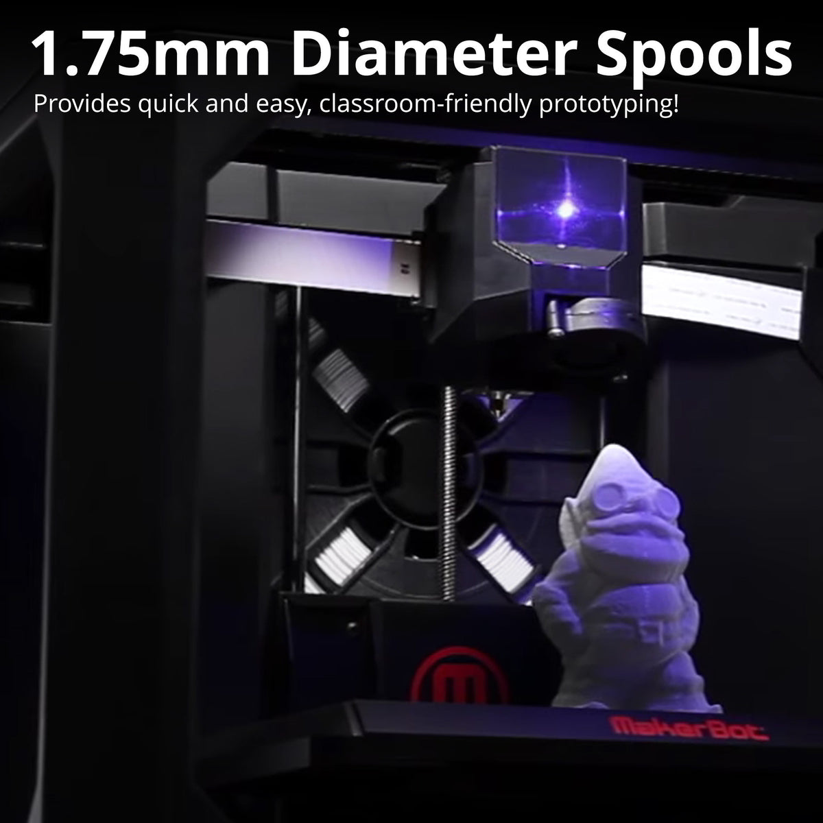 MakerBot Smart Extruder Plus for PLA Filament with Assorted Colors Large PLA Filament Spool Bundle