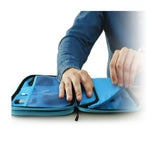 Maxell Double Layer Carrying Case with Elastic Bands, Mesh Pockets, and Detachable Pouch (Blue)