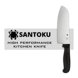 Spyderco K08 Santoku 12.6 Inch PlainEdge Black Kitchen Knife with MBS 26 Blade