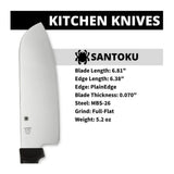 Spyderco K08 Santoku 12.6 Inch PlainEdge Black Kitchen Knife with MBS 26 Blade