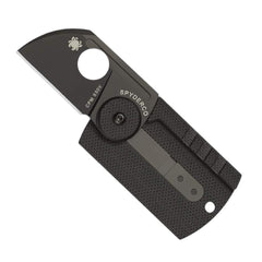 Spyderco Dog Tag Non Locking Black Folding Knife with CPM S30V Steel Blade