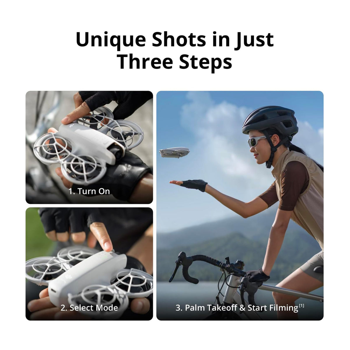 DJI Neo Palm Sized Lightweight Drone with Two Extra Intelligent Flight Batteries and Hard Case
