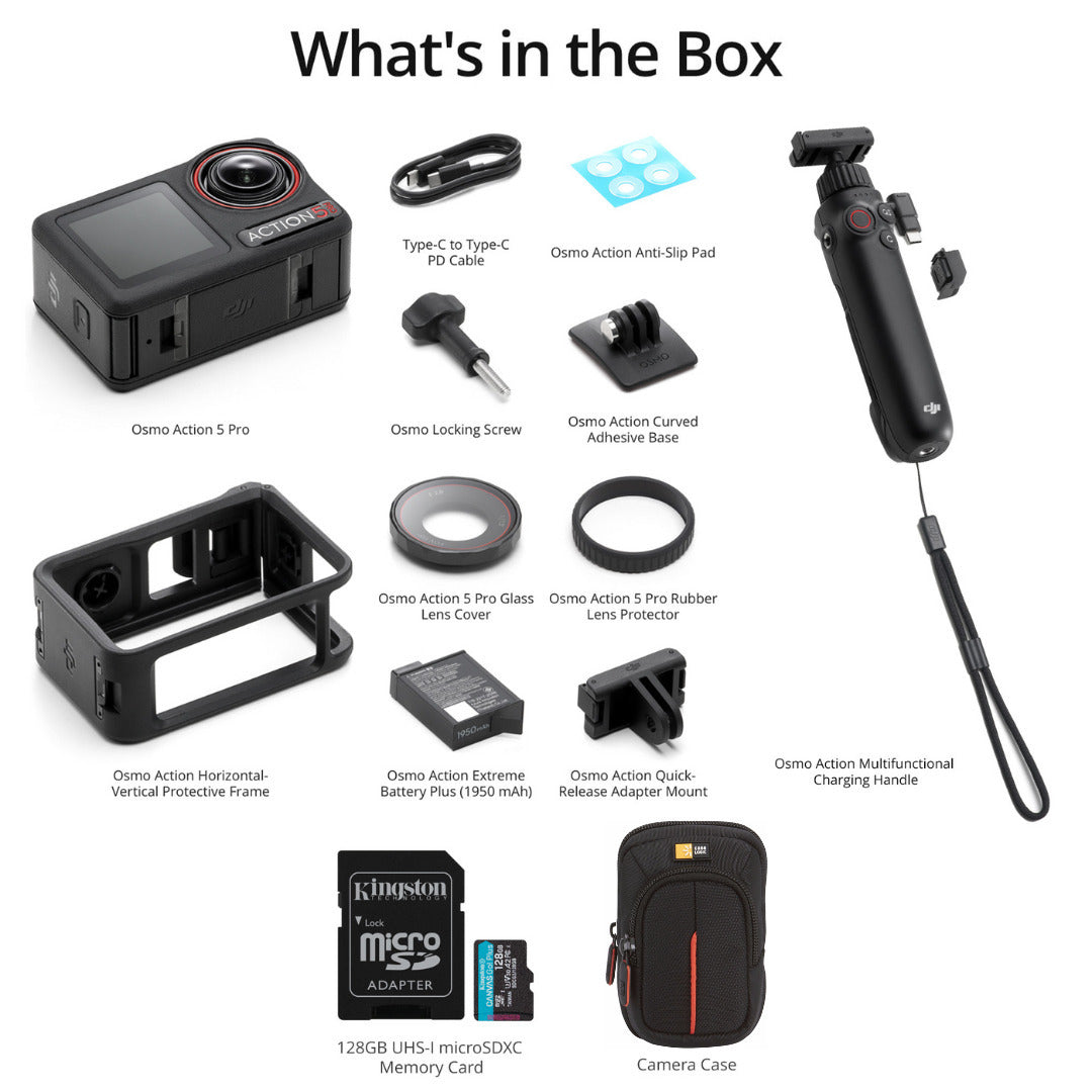 DJI Osmo Action 5 Pro Standard Combo with Multifunctional Charging Handle Bundle