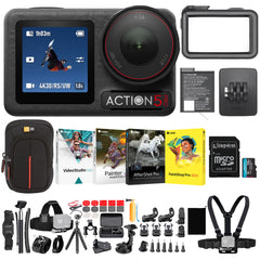 DJI Osmo Action 5 Pro Standard Combo Bundle  with 4 Photo Softwares, 50-in-1 Accessory Set Bundle