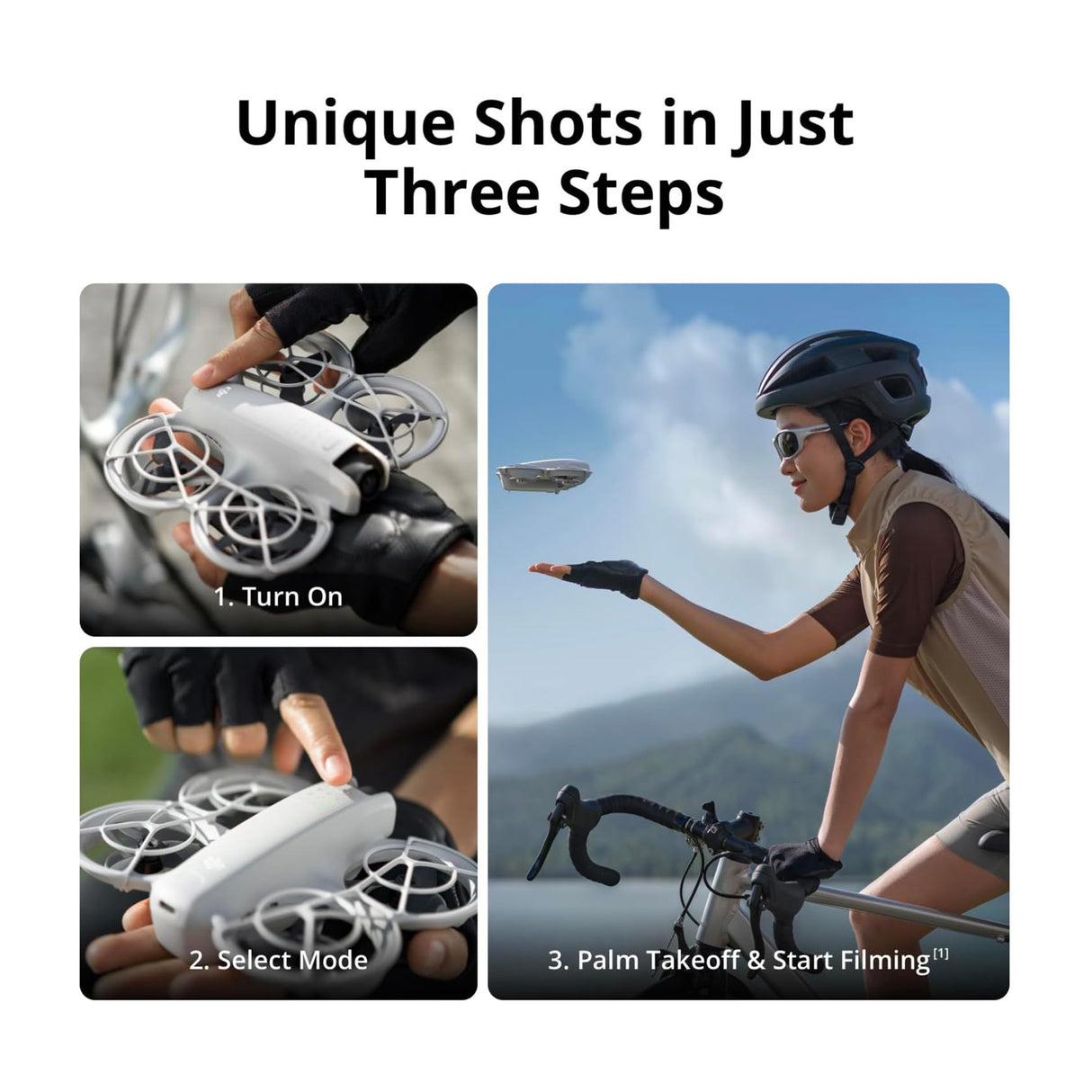 DJI Neo Drone Combo (No RC) with Backpack, Propellers and Guards, 2-Year Care Refresh, & Landing Pad