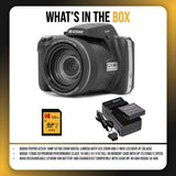 Kodak PIXPRO AZ528 16MP Astro and 52x Optical Zoom Digital Camera (Black) with 128GB SD Card Bundle