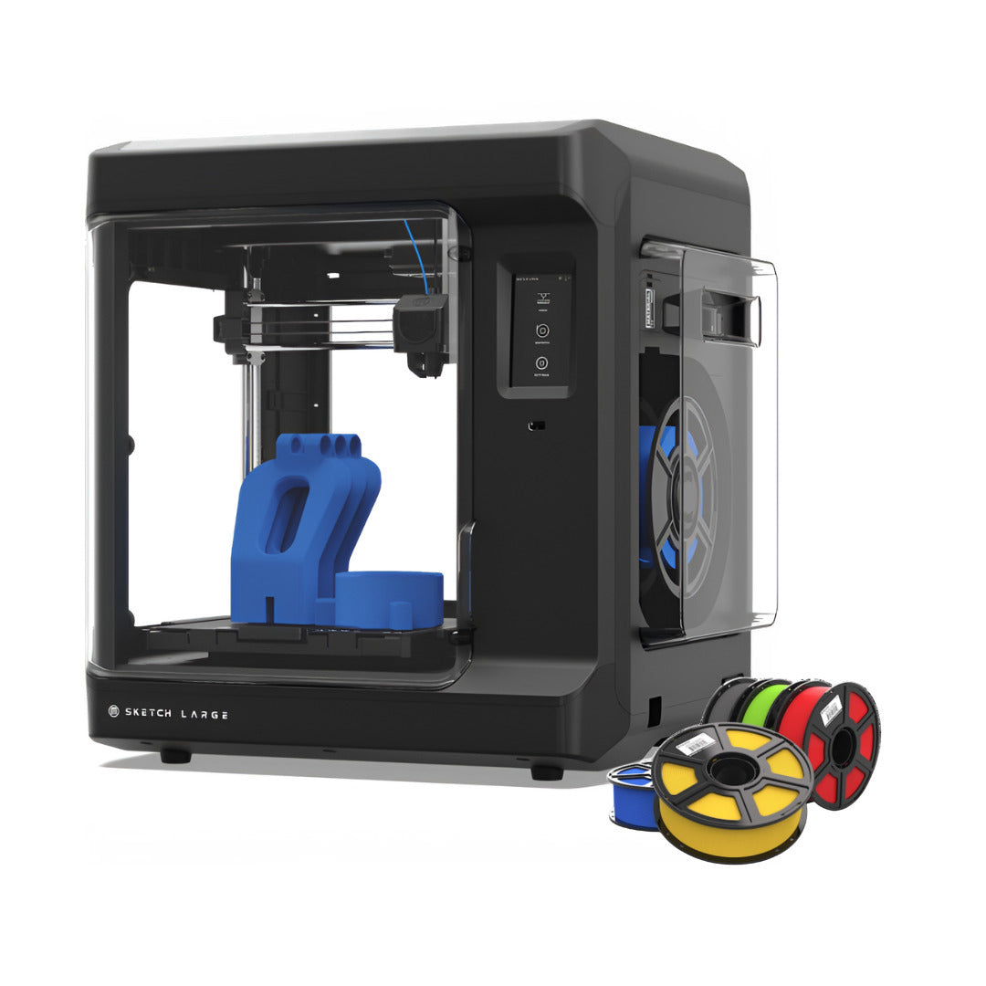 MakerBot Sketch 3D Printer (Black, Large) and PLA Filament Large Spool (5-Pack) Bundle