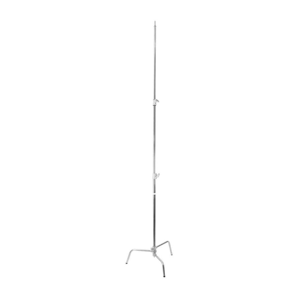 Godox Double Rise 8.8 Feet C-Stand with 50-Inch Arm, Aluminum Construction, and Steady Legs (Silver)