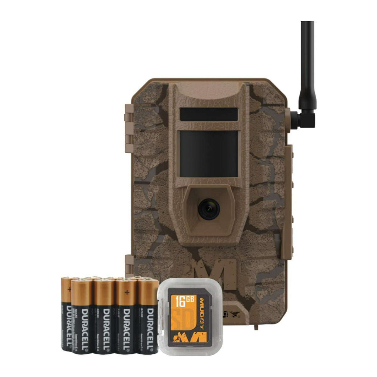 Muddy Mitigator 2.0 24MP Cellular Camera Combo (Brown, 4-Pack) and High Speed Card Reader Bundle