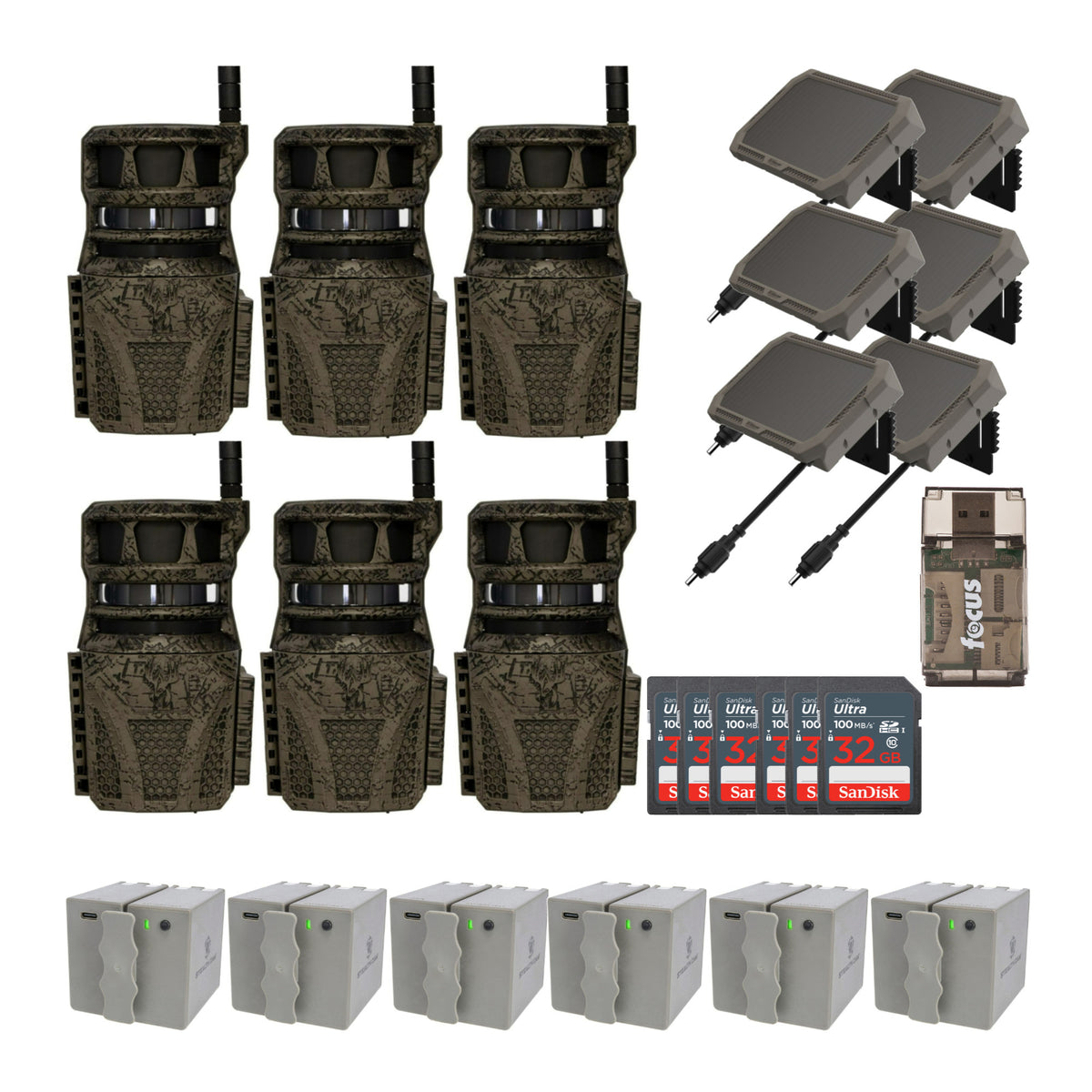 Wildgame Innovations Orbit 360-Degree Trail Camera with 36MP Image Quality (6-Pack) Bundle