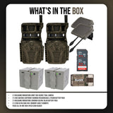 Wildgame Innovations Orbit 360-Degree Trail Camera with 36MP Image Quality (2-Pack) Bundle