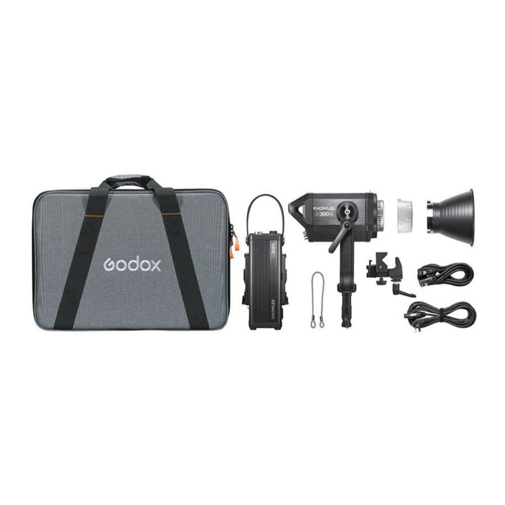 Godox M300Bi Knowled Bi-Color LED Light with Quiet Cooling System and 7 Built-In FX Effects (Black)