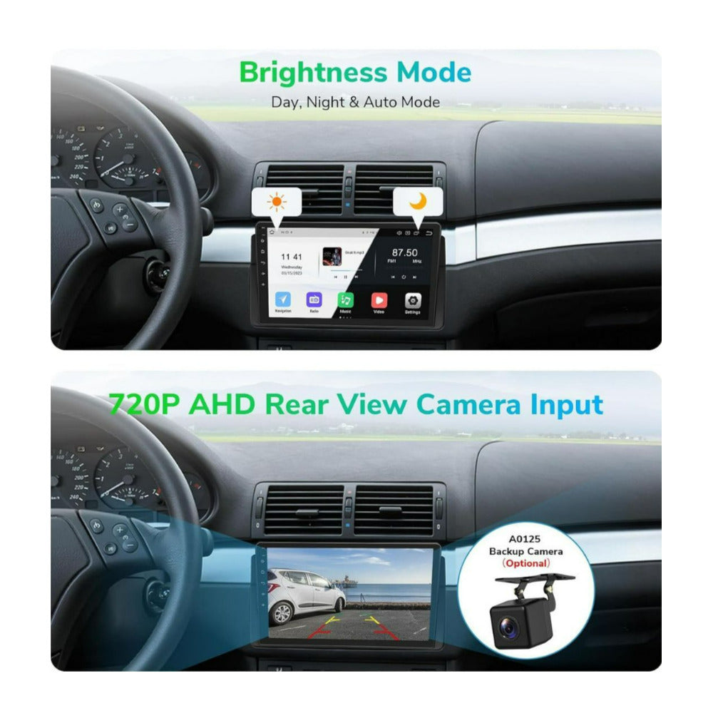 Eonon 6 Plus 64GB Car Stereo for BMW 3 Series with Android 13 System and 9-Inch QLED Touch Screen