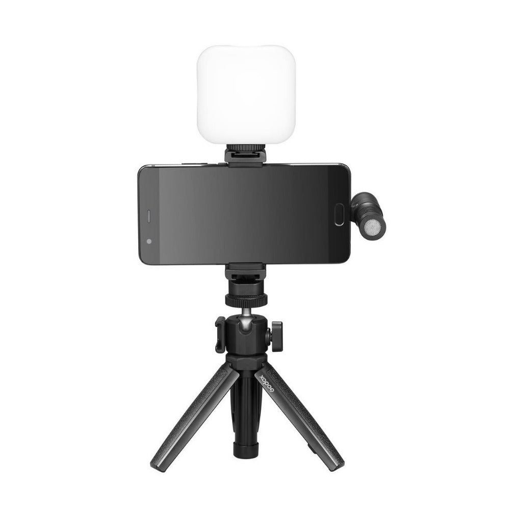 Godox Vlogging Kit with 3.5mm Universal Edition LED6Bi Bi Color LED Video Light (Open Box)