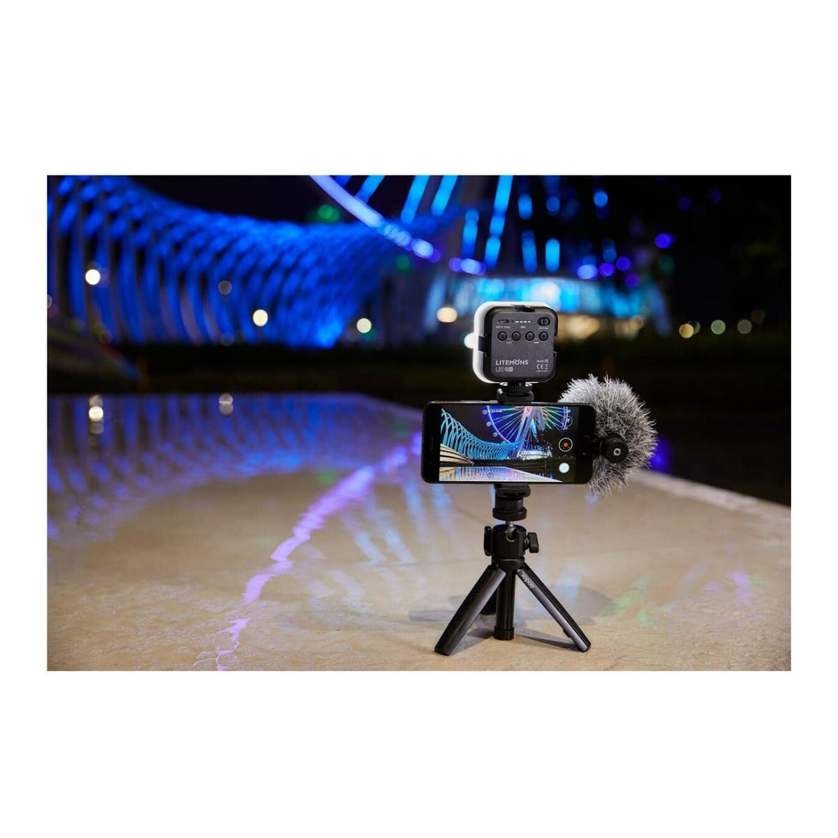 Godox Vlogging Kit with 3.5mm Universal Edition LED6Bi Bi Color LED Video Light (Open Box)