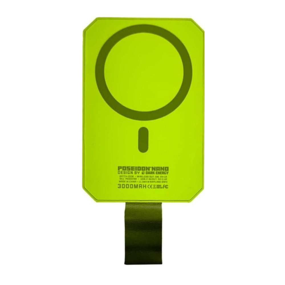 Poseidon Nano 3000mAh Wireless Charger with Portable Construction and Built-In Mavrik Tech (Green)
