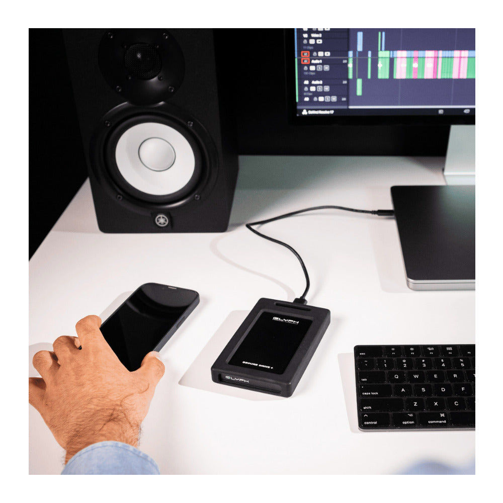 Glyph SecureDrive Plus 2TB Encrypted Black Solid State Drive with Bluetooth (Open Box)